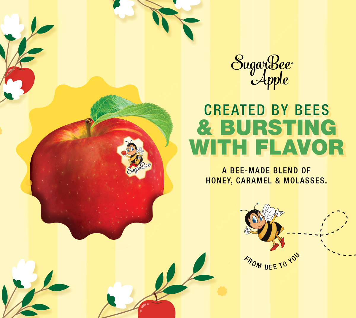 hero image with simple bee-ginnings signature taste a bee-made blend of hone, caramel & molasses